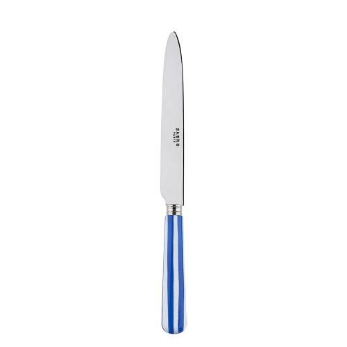 法國 Sabre Paris White Stripe 線條玩色餐刀24cm-寶石藍