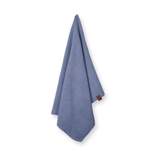 丹麥 Humdakin 織紋有機棉廚房萬用巾 45x70cm-海洋藍