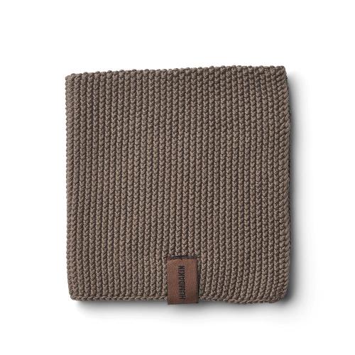丹麥 Humdakin 織紋有機棉洗碗布 28x28cm-經典褐