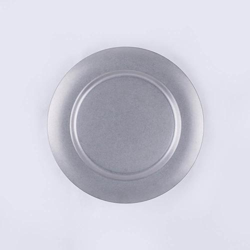 日本 AOYOSHI 青芳製作所 仿舊不鏽鋼圓餐盤25.5cm