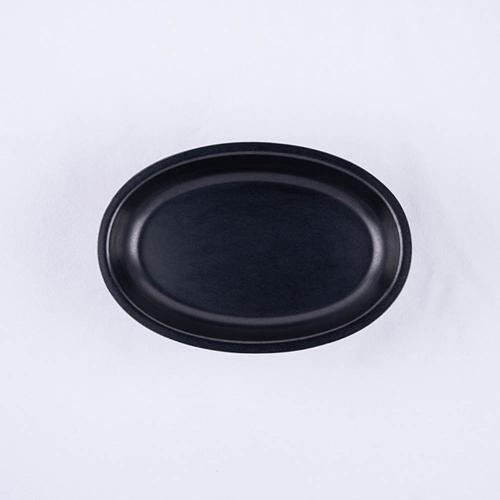 日本 AOYOSHI 青芳製作所 仿舊霧黑不鏽鋼橢圓餐盤23.2cm