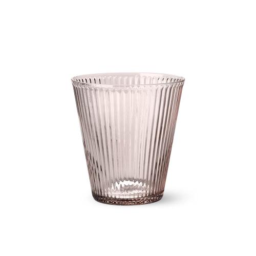 丹麥 Rosendahl Grand Cru 摺紋玻璃水杯260ml限量胭脂粉 四入組