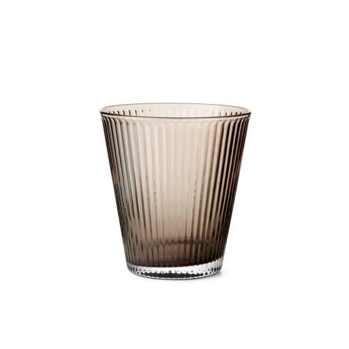 丹麥 Rosendahl Grand Cru 摺紋玻璃水杯260ml限量古銅棕 四入組