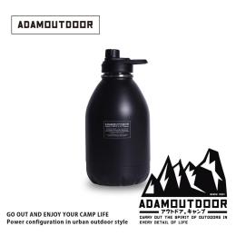 ADAMOUTDOOR 304不銹鋼雙層砲彈瓶1800ml-黑