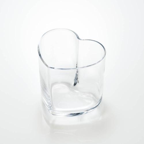日本 廣田硝子 心型玻璃杯-透明