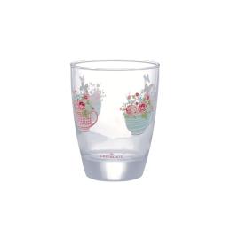 任選第2件51折｜丹麥GreenGate Alma flowers white 玻璃杯