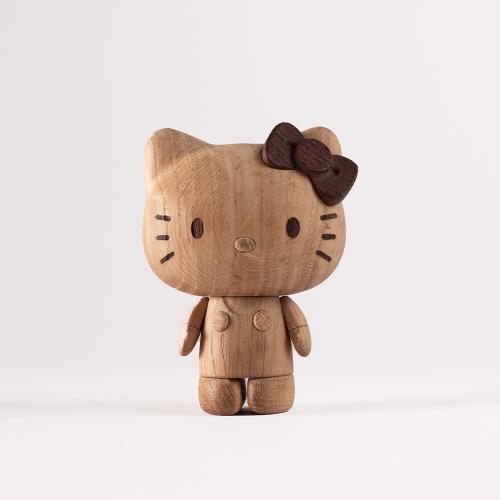 丹麥 Boyhood Hello Kitty 凱蒂貓造型橡木擺飾
