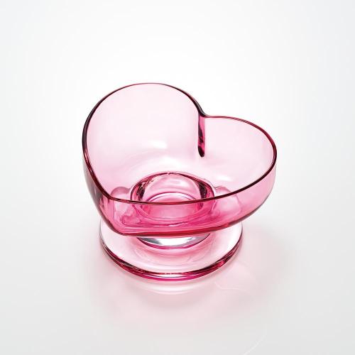 日本 廣田硝子 心型點心杯-粉