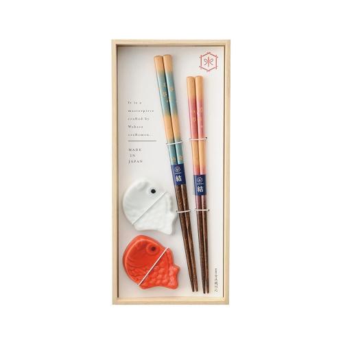 日本 KAWAI 櫻之風筷架禮盒組