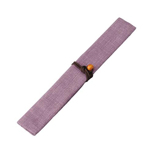 日本 KAWAI 傳統色筷子隨身收納袋-藤色