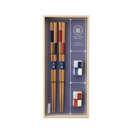 2件8折｜日本 KAWAI 市松美琴筷架禮盒組