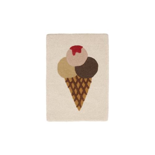 丹麥 OYOY 造型手工羊毛地毯-冰淇淋(小)