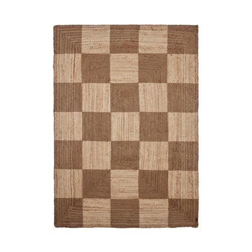 丹麥 OYOY 黃麻編織地毯-棋盤格