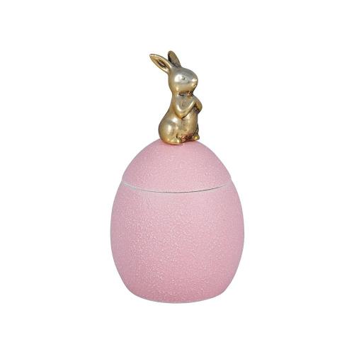 丹麥GreenGate pale pink 兔子復活蛋造型置物盒M