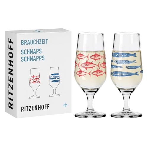 德國 RITZENHOFF+ 傳承時光系列烈酒對杯組-快樂魚(一組2入)
