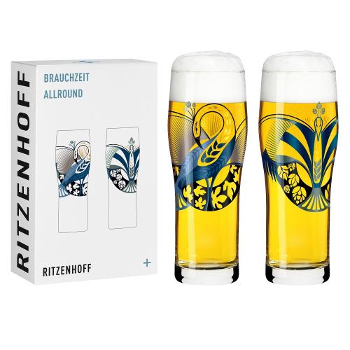 德國 RITZENHOFF+傳承時光系列德式威力比切啤酒對杯組-啤酒鳳翼(一組2入)