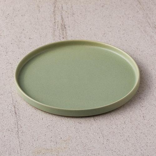 WAGA 簡約淡雅 陶瓷平盤26.5cm-嫩綠