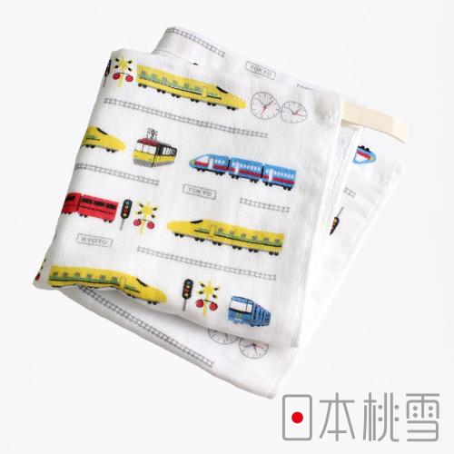 日本桃雪 紗布方巾-小男孩最愛-電車