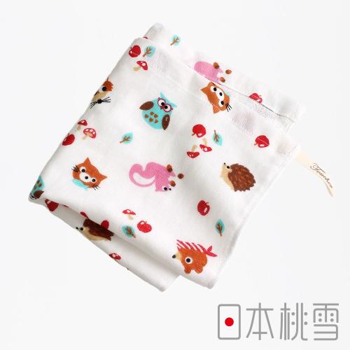 日本桃雪 紗布方巾-小女孩最愛-小動物