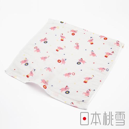 日本桃雪 紗布方巾-小小馬戲團-大象