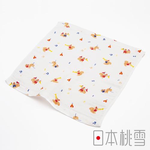 日本桃雪 紗布方巾-小小馬戲團-松鼠