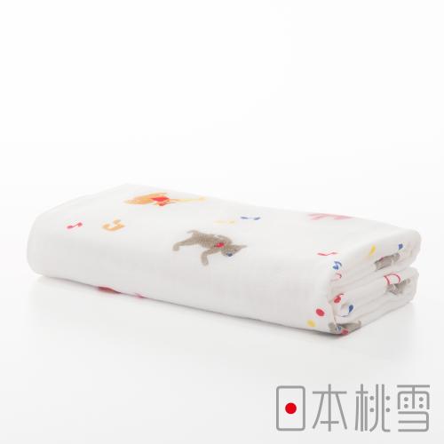 日本桃雪 紗布浴巾-小小馬戲團