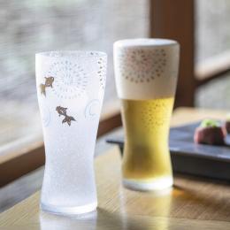 日製玻璃2件8折｜日本ADERIA 花火金魚對杯2入禮盒組310ml