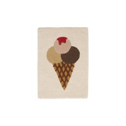 9折｜丹麥 OYOY 造型手工羊毛地毯-冰淇淋(小)