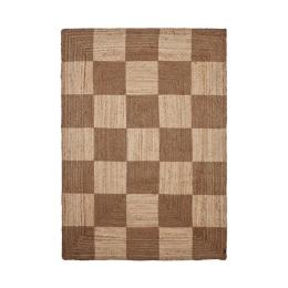 9折｜丹麥 OYOY 黃麻編織地毯-棋盤格