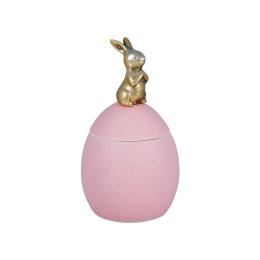 任選第2件51折｜丹麥GreenGate pale pink 兔子復活蛋造型置物盒M