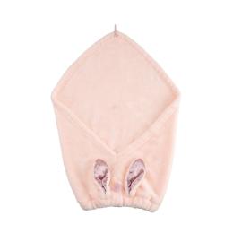 85折｜日本CB Japan 動物造型超細纖維擦頭包巾 緞帶粉兔