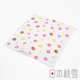 毛巾換季85折｜日本桃雪 紗布方巾-夢幻下午茶-甜甜圈