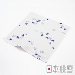 毛巾換季85折｜日本桃雪 紗布方巾-經典小小圖-小燕子