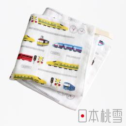 毛巾換季85折｜日本桃雪 紗布方巾-小男孩最愛-電車