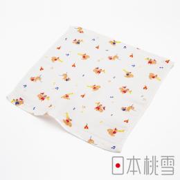 毛巾換季85折｜日本桃雪 紗布方巾-小小馬戲團-松鼠