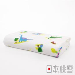 毛巾換季85折｜日本桃雪 紗布浴巾- 小男孩最愛-恐龍