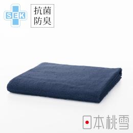 毛巾換季85折｜日本桃雪 SEK抗菌防臭運動大毛巾-靛藍色