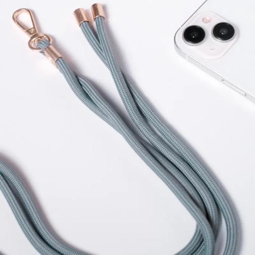 OneMore 品牌訂製手機背帶掛繩組-霧霾藍