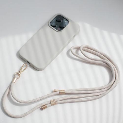 OneMore 品牌訂製手機背帶掛繩組-奶茶色