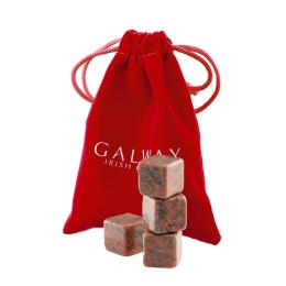 愛爾蘭 Galway 冰酒石4入組(附絨布袋)-紅花崗岩