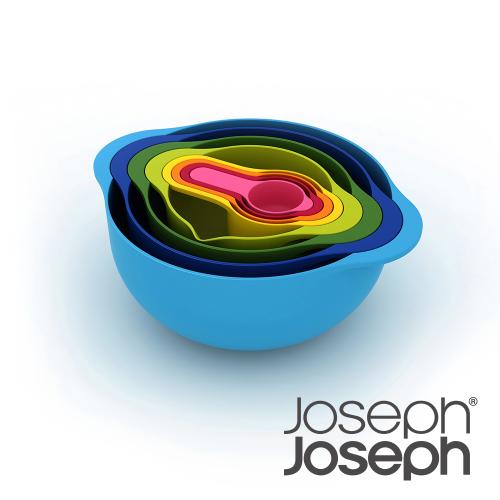 英國 Joseph Joseph Duo量杯打蛋盆8件組-多彩色