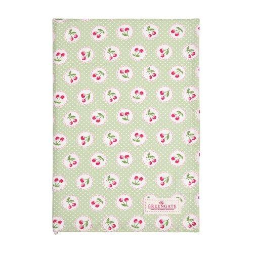 雙11限定買1送1｜丹麥GreenGate Cherry berry pale green 桌巾150x150cm