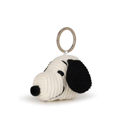 荷蘭BON TON TOYS Snoopy史努比燈芯絨鑰匙圈-奶油 4.5cm