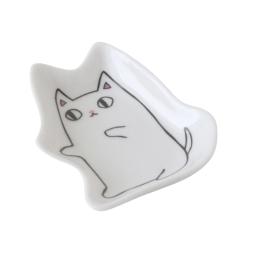 85折｜JUST HOME 喵星陶瓷造型盤-小白貓