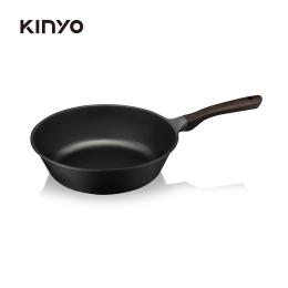 KINYO Penna系列-輕量鑄造不沾炒鍋30cm-黑