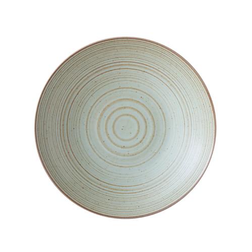 JUST HOME 日式樸石陶瓷湯盤9吋-綠淨