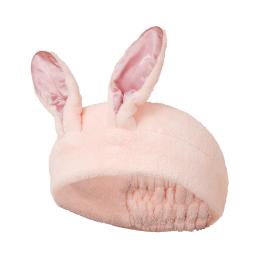 清倉大特價｜日本CB Japan 動物造型超細纖維髮帶 緞帶粉兔