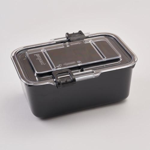 美國Prepara Tritan食物密封保鮮盒1.25L-烤漆黑