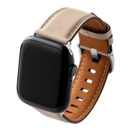 beepio Apple Watch 悠遊錶帶 2.0 漫遊者｜皮革系列-淺杏灰(小)
