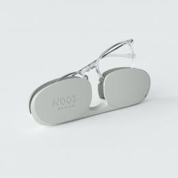 清倉大特價｜法國NOOZ 時尚造型老花眼鏡(鏡腳便攜款-抗藍光)圓-透明
